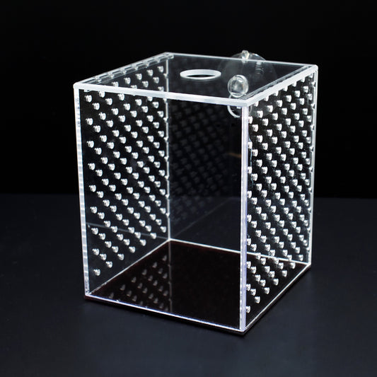 Isolation box with non-transparent bottom, made of acrylic (S size)